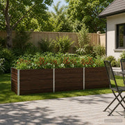 Letto rialzato da giardino Nero 240 x 80 x 55 cm 8006407