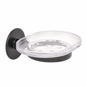 Porta Sapone a Parete Nero Opaco in Acciaio Verniciato  leghe metalliche  SAN Mod. Wind Black