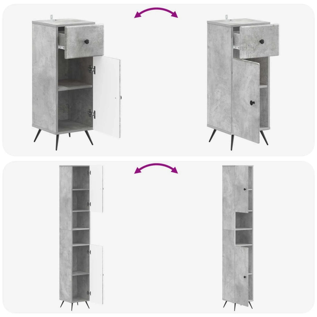 Set di armadietti da bagno in 3 pezzi BREDA 3417885
