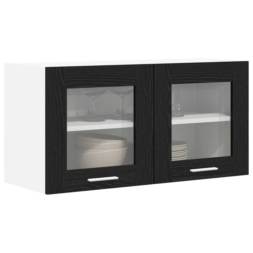Armadio pensile Rovere Nero e Bianco 80 x 31 x 40 cm 884228