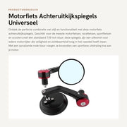 Specchietti di retromarcia universali - 7/8 pollici di diametro - Antivibrazione - Non offuscanti - Regolabile angolo - Specchietti di motocicletta