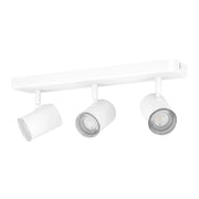 Spot Lineare Moderno Consuma 1 Acciaio Bianco 3 Luci Gu10 Ip44