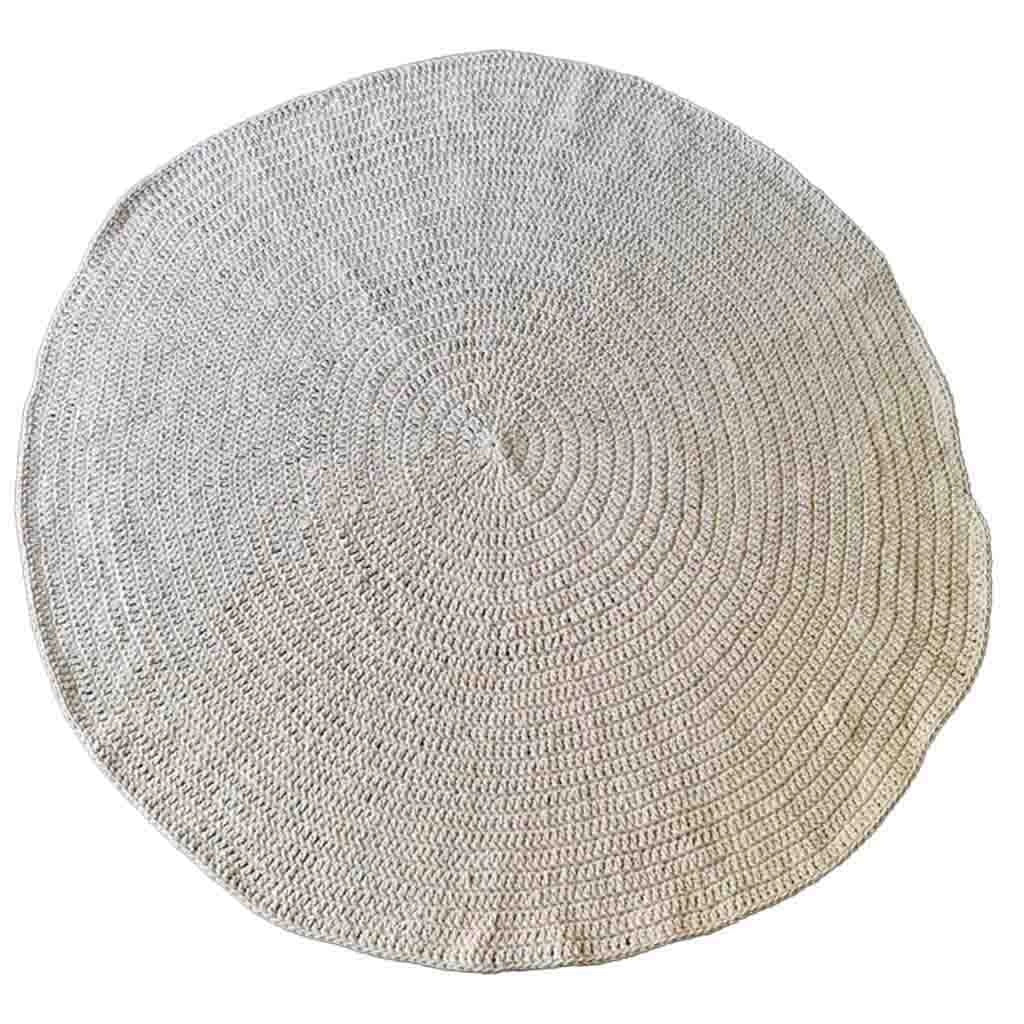 Tappeto rotondo intrecciato beige D150x1h cm