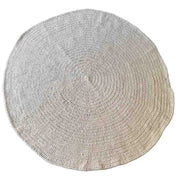 Tappeto rotondo intrecciato beige D150x1h cm