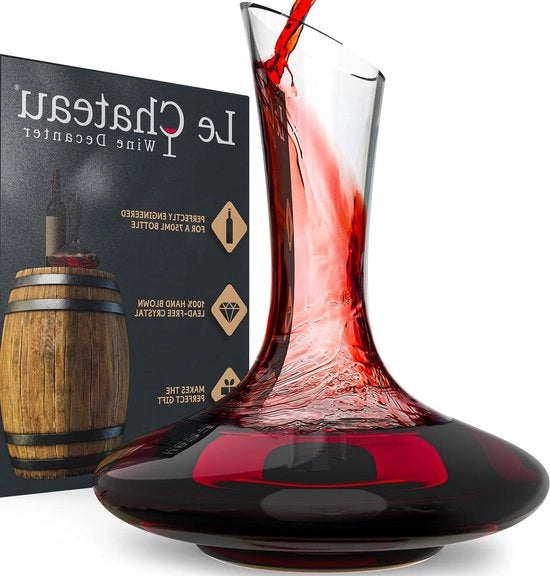 Karaf per vino 100% soffiato a mano vetro cristallo incolore per vino rosso accessori regalo.