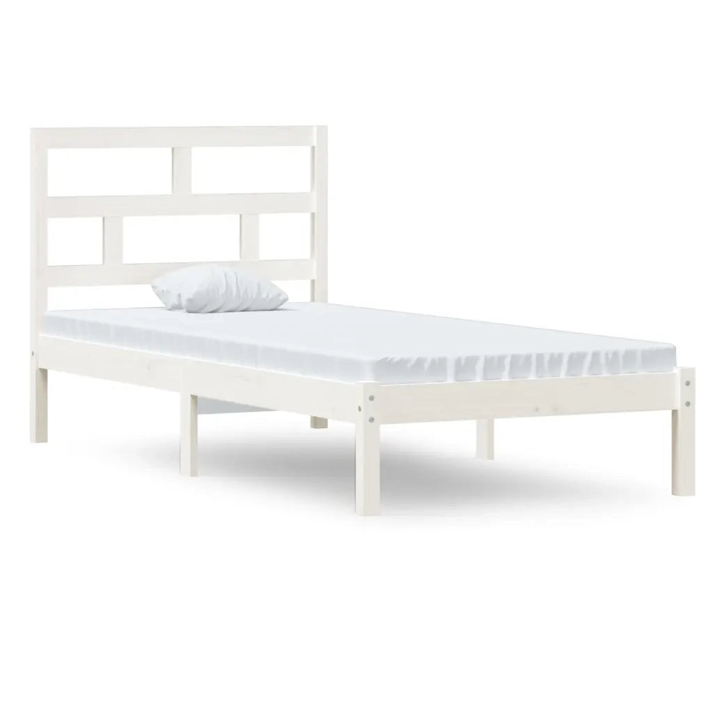 Giroletto Bianco in Legno Massello 90x190 cm 3FT Single cod mxl 49260
