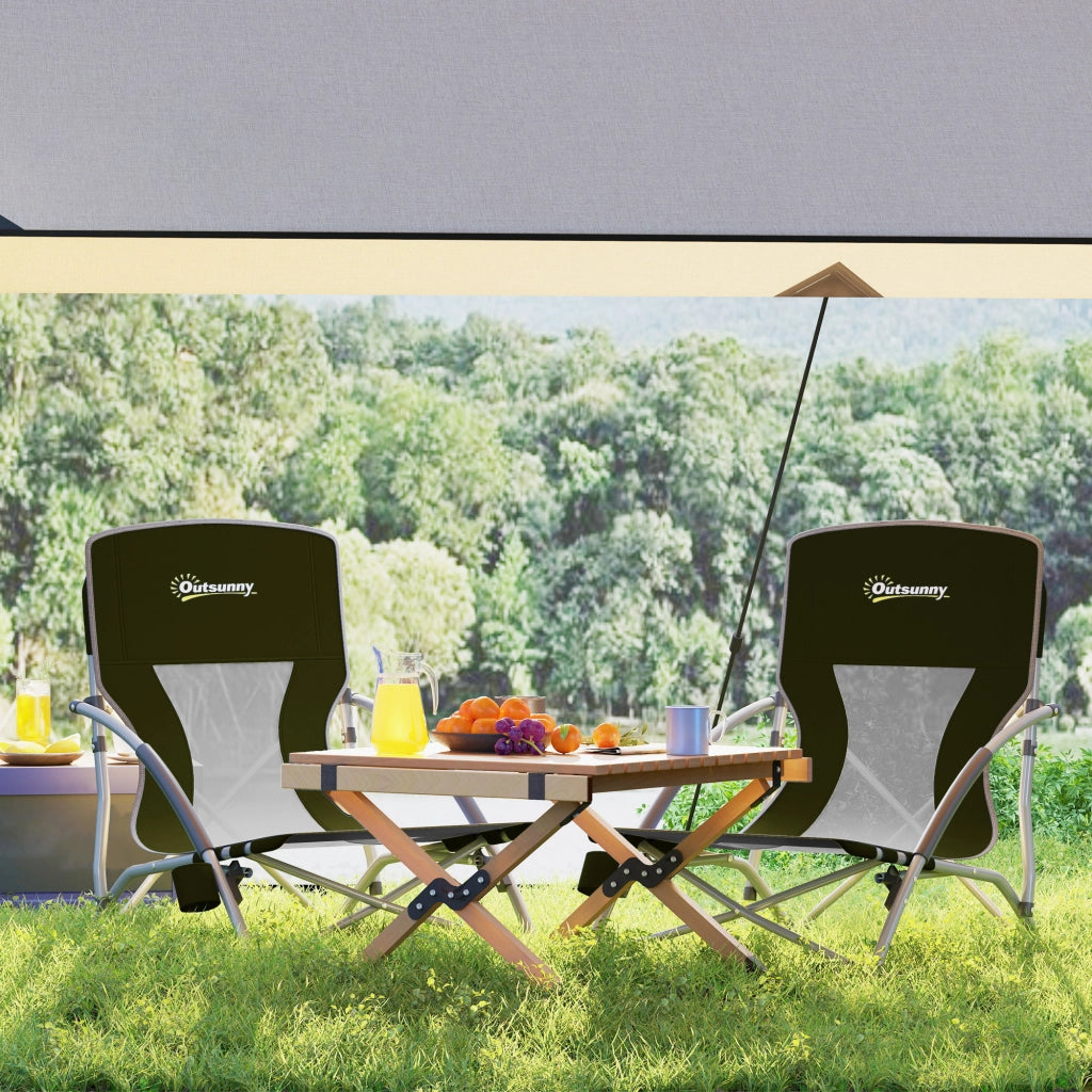 Sedia da giardino pieghevole ¨C zephmum ¨C 2 pezzi, nero, 58x55x62 cm