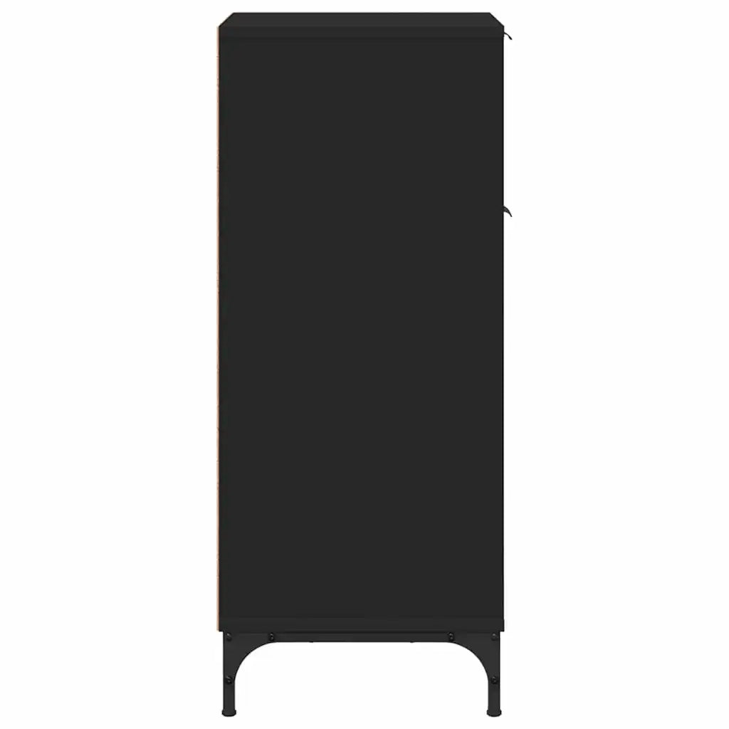 Mobile da Bagno con cassetto con porta Nero 39,5 x 36 x 88 cm 883395
