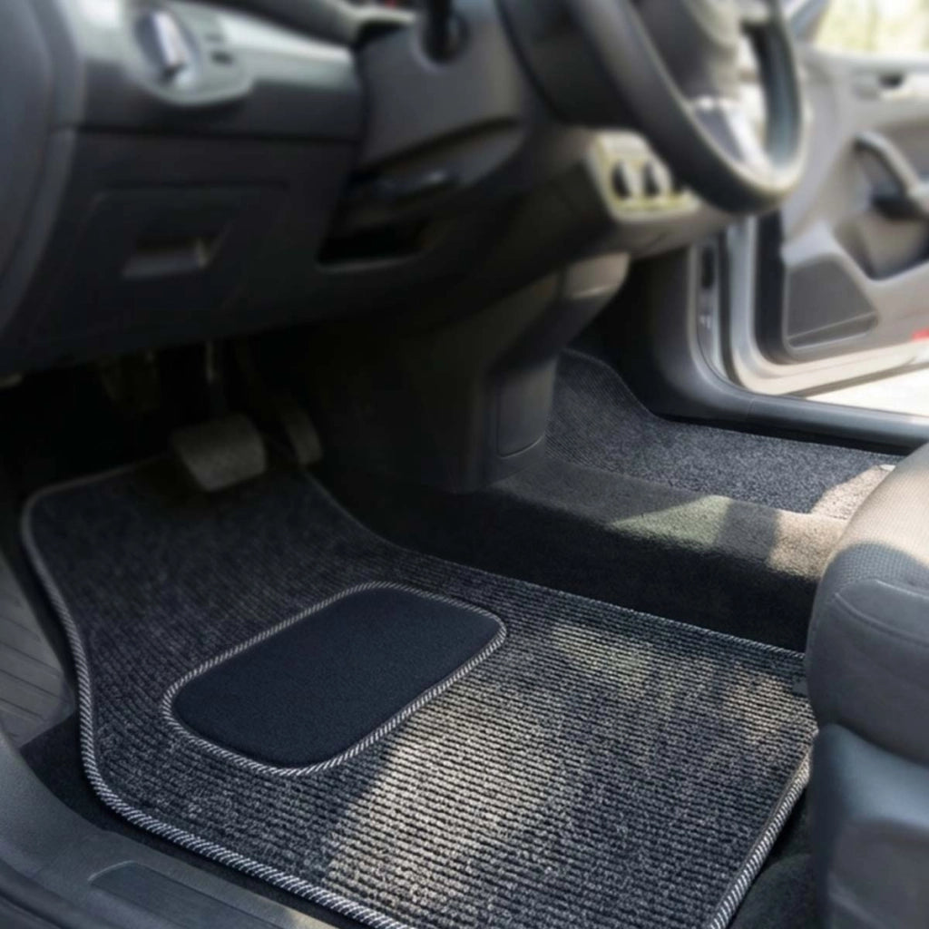 Set di 4 Tappetini per Auto Universali in PVC Ecologico Nero Avizar