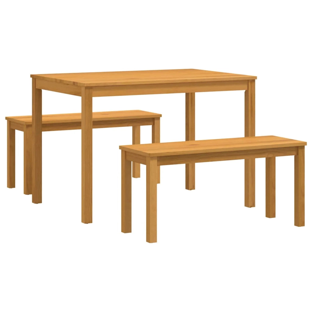 Set da pranzo 3 pz Naturale Legno di Quercia Massello 3430271
