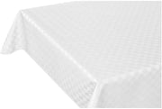 Tovaglia Cucina Antimacchia Bordata 140x240 cm Cotone Resinato Morbido Quadretti Bianco