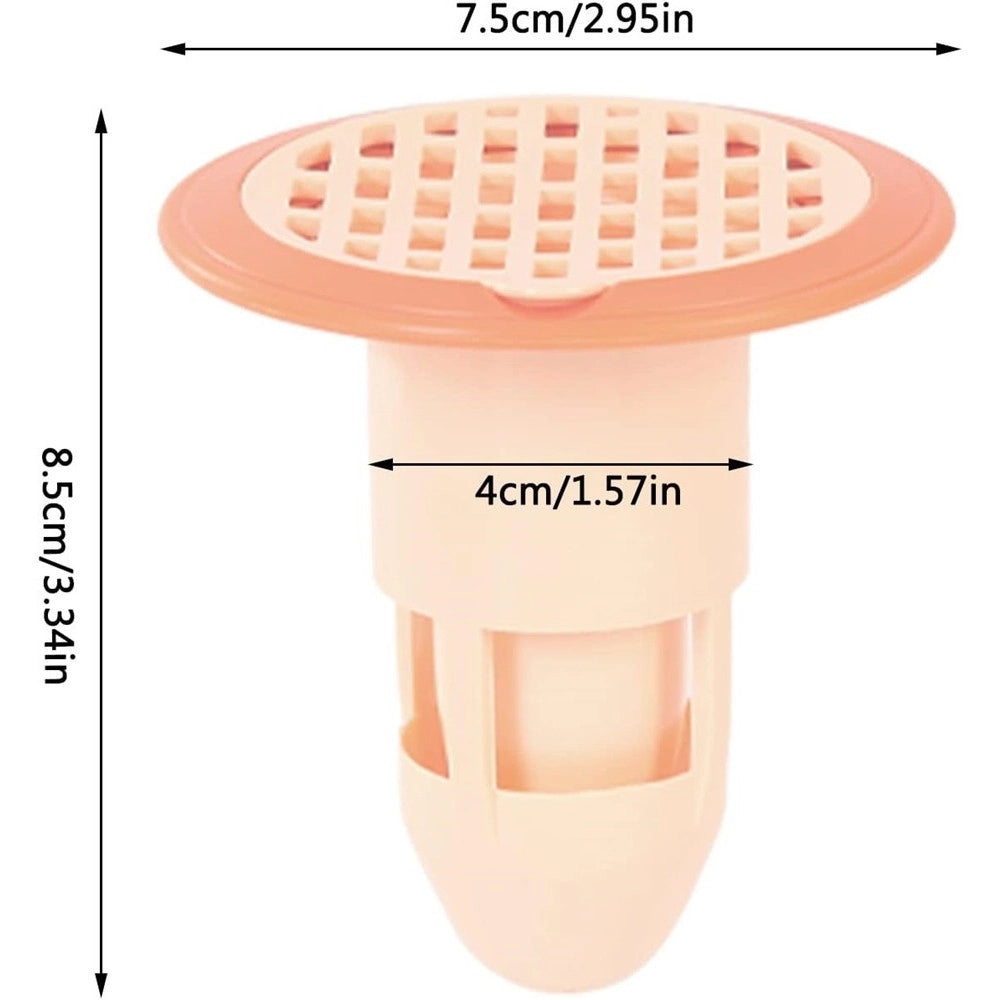 Trade Shop - Set 5pz Nucleo Scarico A Pavimento Antiodore Silicone Per Bagno Cucina Lavatrice -