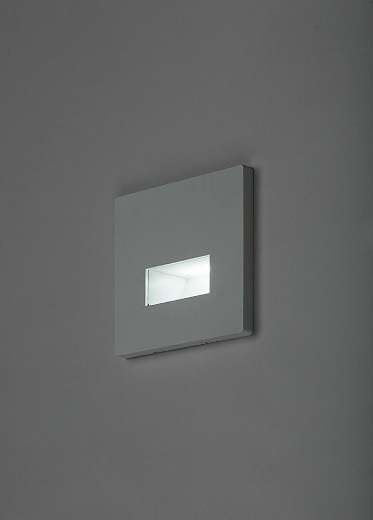 Faretto segnapasso Lunca LED IP20 bianco quadrato Rabalux