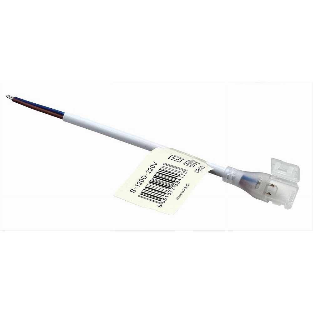 Trade Shop - Kit 10pz Connettore Alimentazione Flessibile Strip Led 220v 8mm 3535 S-120d-220v -