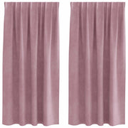 Tende Oscuranti | Tende Blackout 2 pz Rosa scuro 140 x 175 cm Velluto