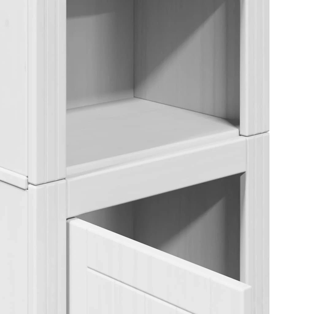 Mobiletto da bagno in stile rustico 44 ​​x 30 x 160 cm ampio spazio di archiviazione legno bianco 02_0057681