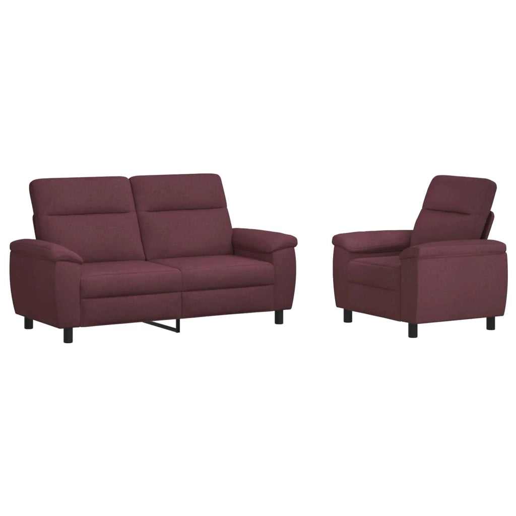 Set di divani 2 pcs Viola Tessuto 3430613