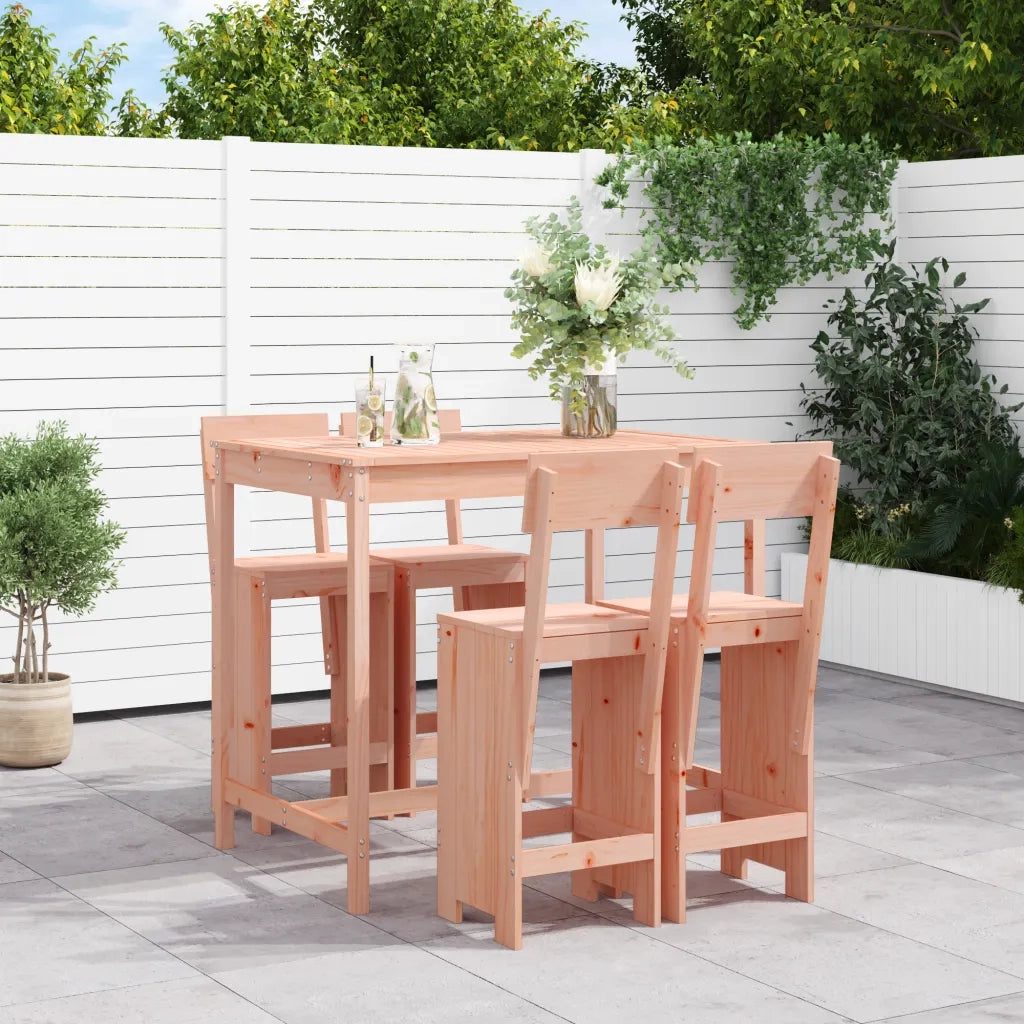 Set da Bar da Giardino 5 pz | Set Salotto da Giardino in Legno Massello di Douglas