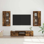 Set mobile TV FLORIN 3 pcs Rovere fumé Legno multistrato 3397929
