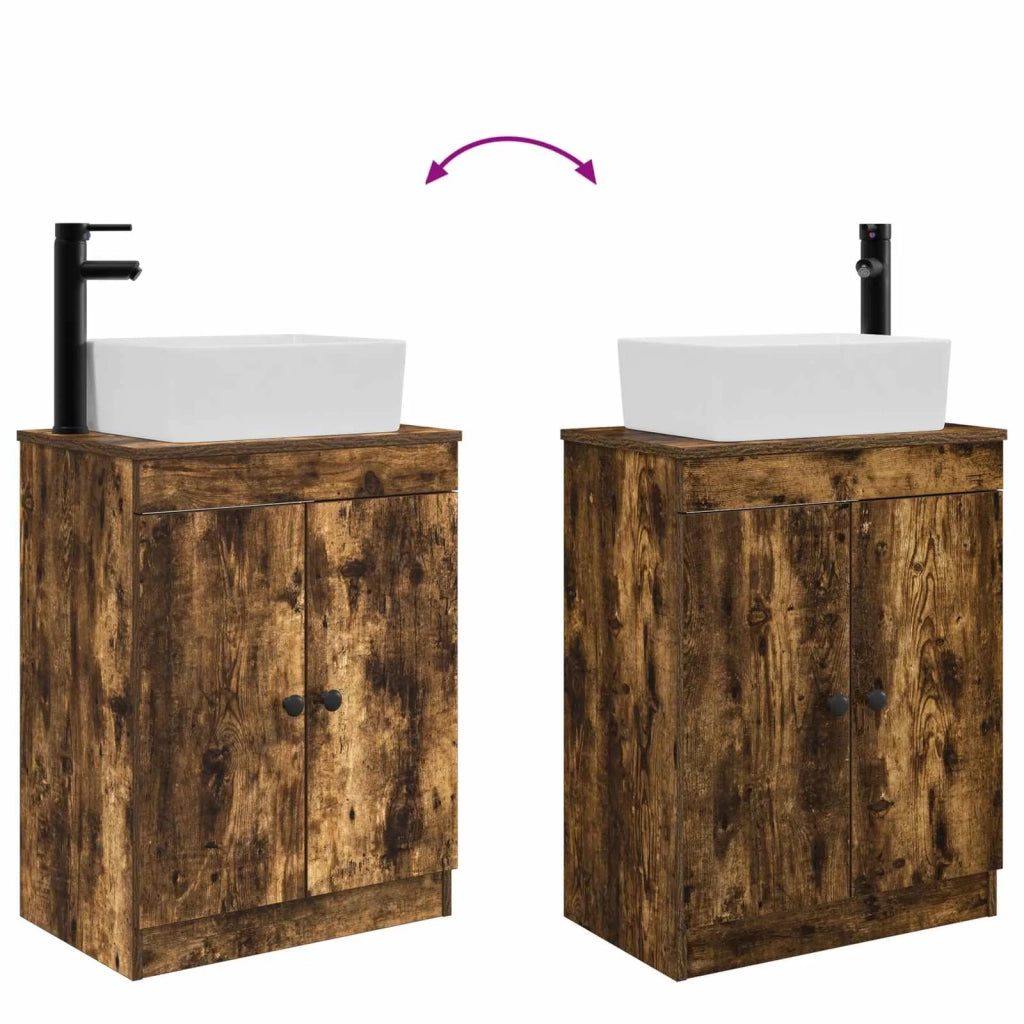 Mobile da bagno con lavabo Rovere Fumo 54 x 35 x 83 cm