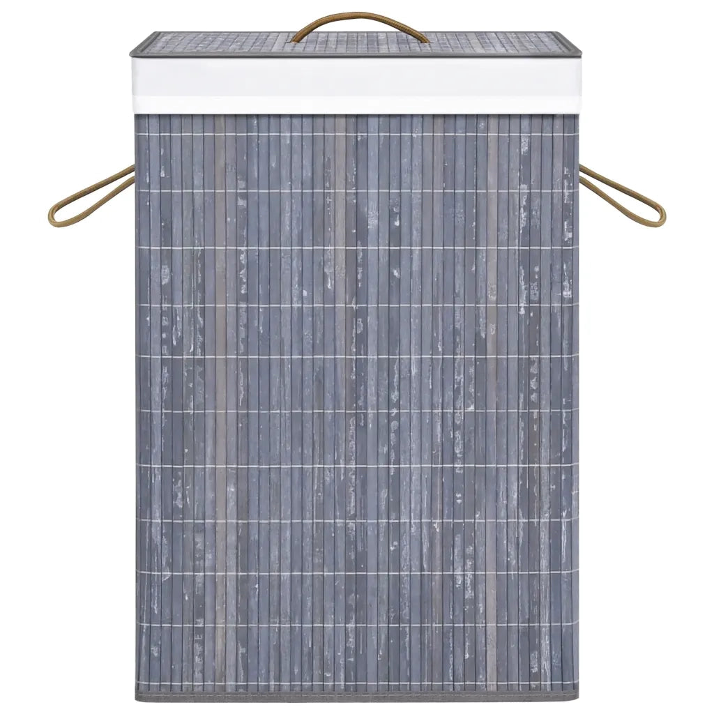 Cesto Portabiancheria in BambÃ¹ Grigio cod mxl 66836