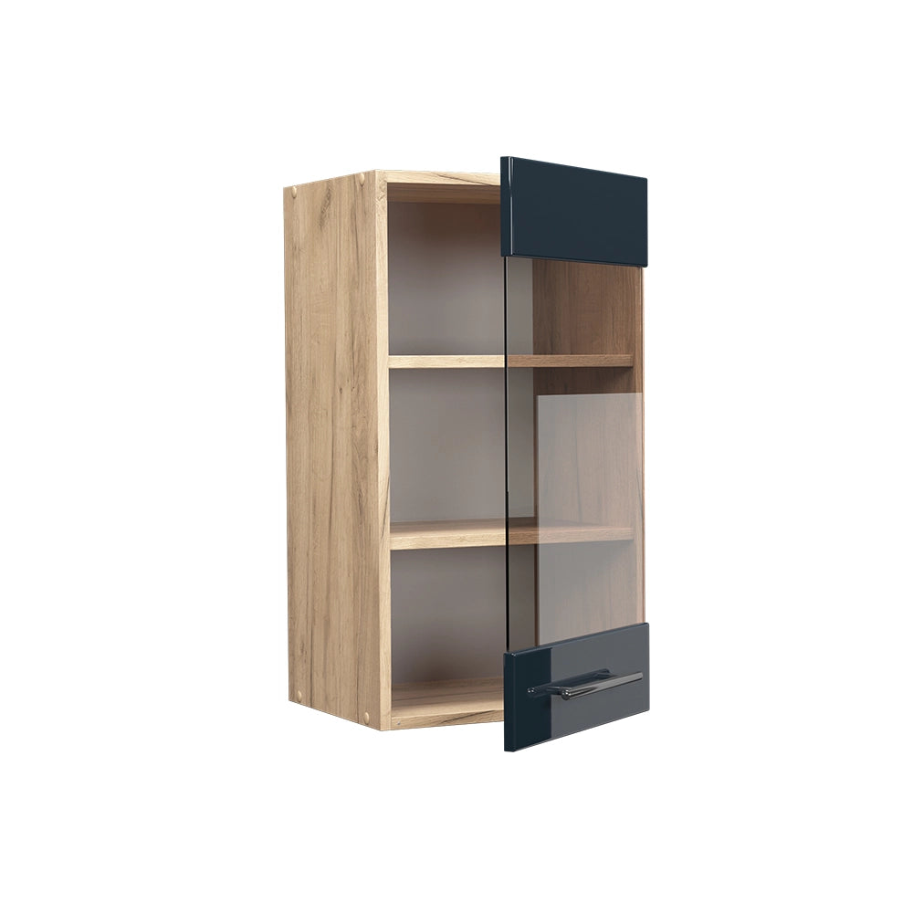 Vicco Armadi da cucina  Blu scuro lucido 40 cm