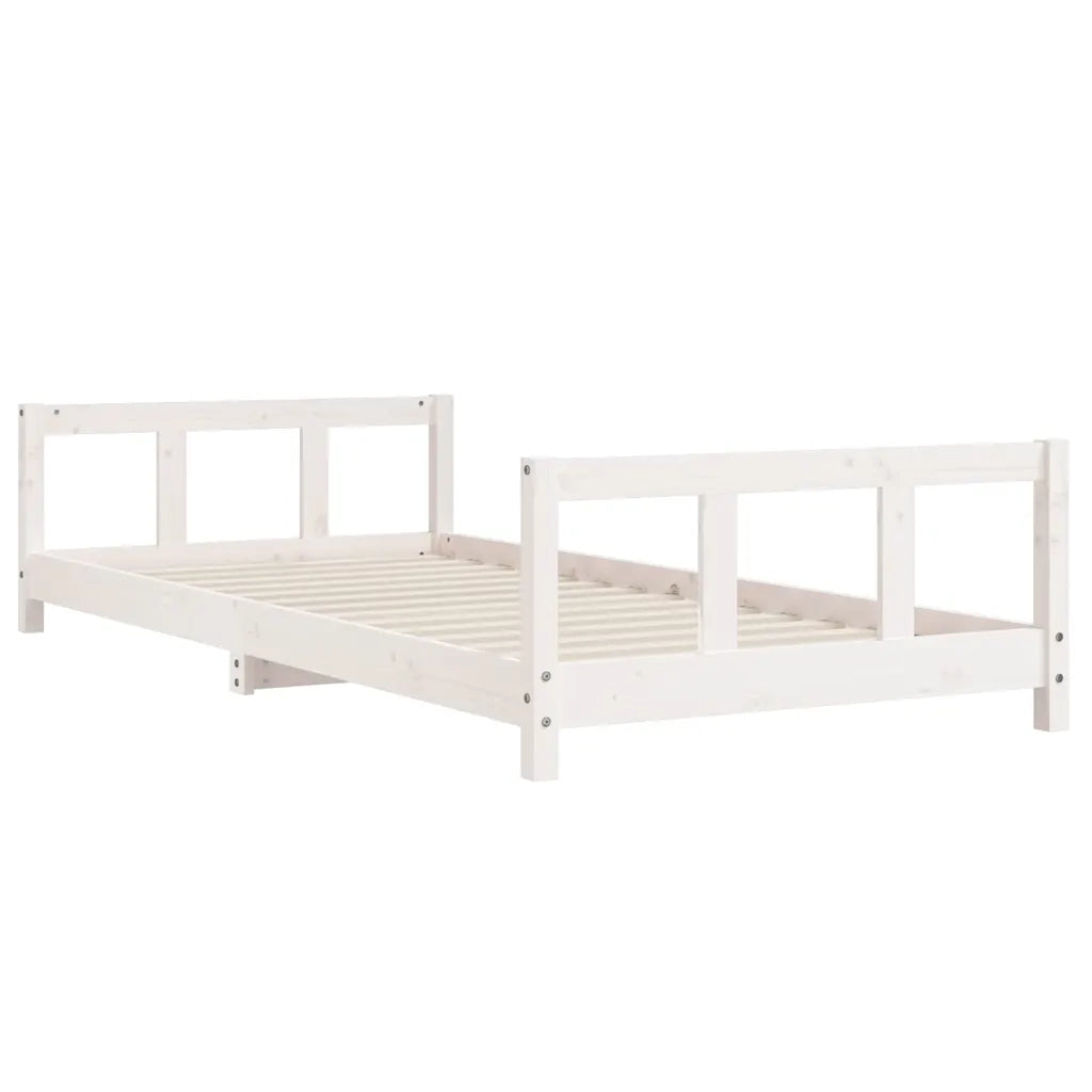 Giroletto per Bambini-Struttura Letto Bambini Bianco 90x200cm in Legno Massello di Pino 569720