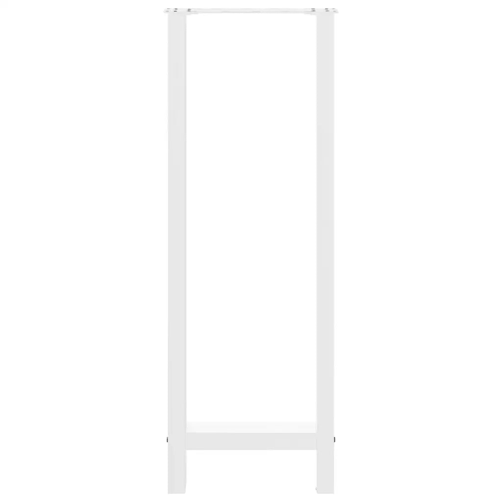 vidaXL Gambe per tavolo da bar bianche 2 pz 40x(110-111) cm in acciaio