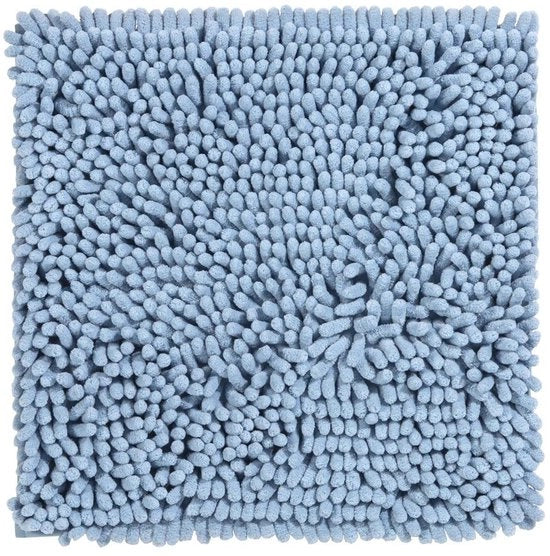 Pavimento da bagno in chenille premium (45x45cm) • Ideale per pavimento da bagno, tappeto da bagno, pavimento da bagno • Sovraccoperta morbida, antiscivolo e lavabile • Pavimento da bagno senza spazio vuoto • Colore: Blu chiaro