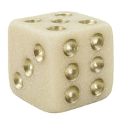 Scultura Dado 1, Bianco, Poliresina, 8x8x8 cm