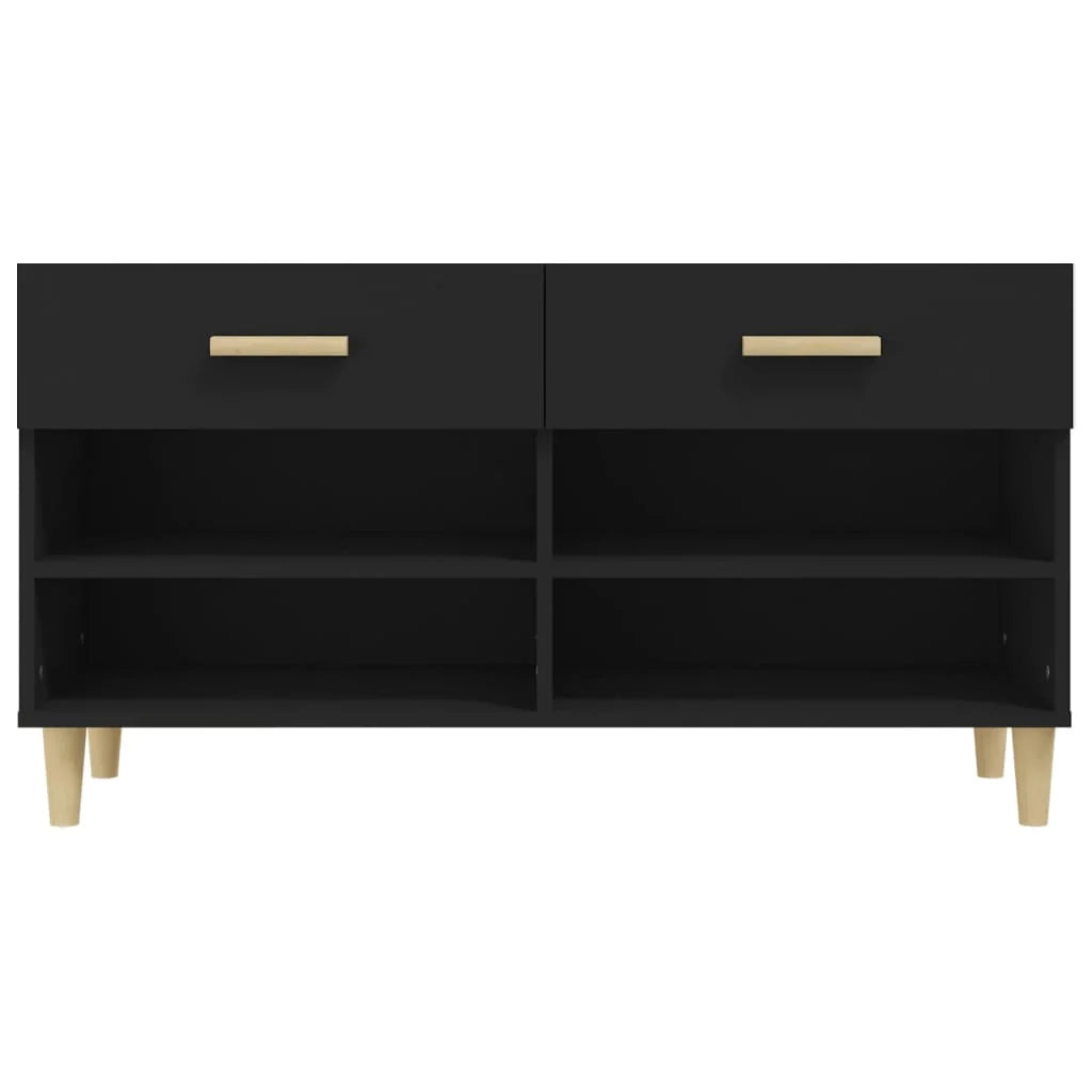 Scarpiera mobile contenitore per scarpe mobile per ingresso/corridoio/soggiorno 102 x 35 x 55 cm legno ingegnerizzato nero 02_0021937