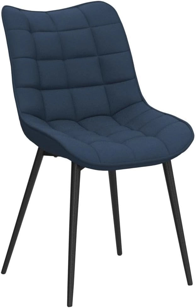 Sedie da Pranzo con Schienale senza Braccioli Sgabello in Velluto per Cucina Blu BH142bl-2