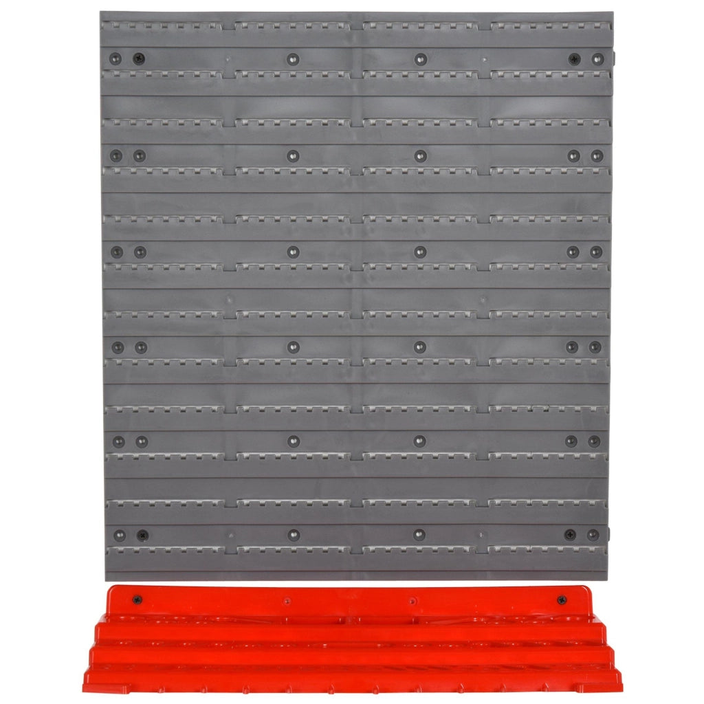 Pannello Porta Attrezzi da Parete 50 Pezzi 53,5x23x95,5 cm  Grigio e Rosso
