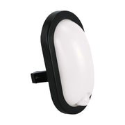 Applique esterna ovale nero/bianco PIR LED 4100K 11W IP54 Struhm
