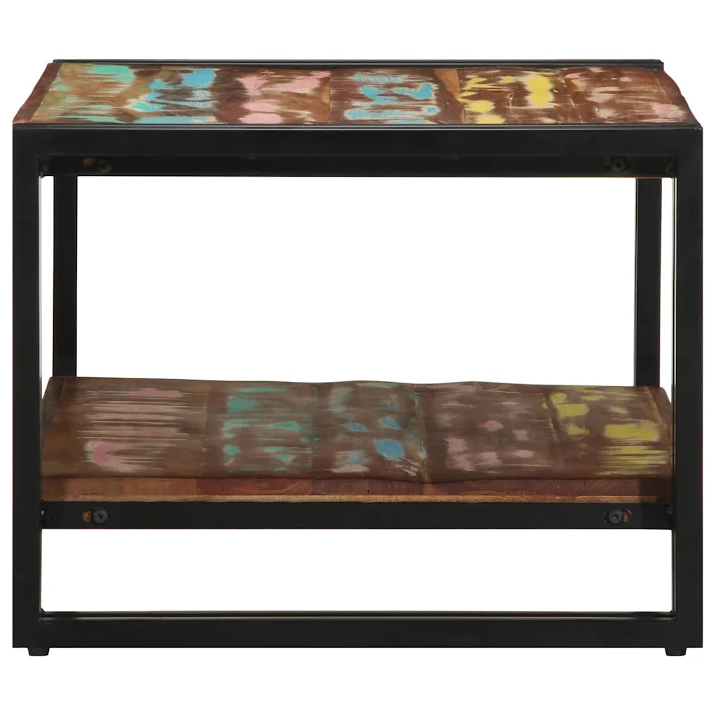 Tavolino Salotto Multicolore 70x50x38cm Legno Massello Recupero 4102720