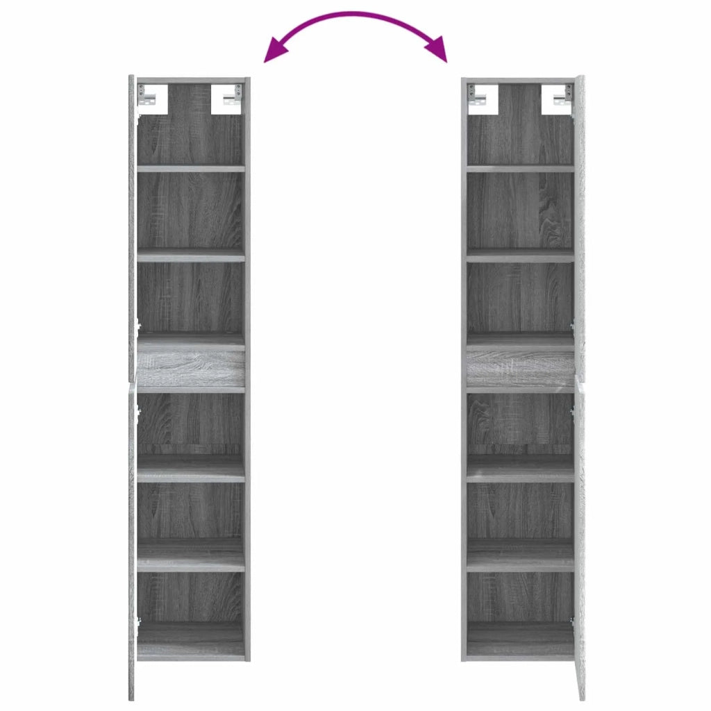 Set di mobili per il bagno 3 pz Sonoma grigio 3406089