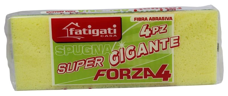 SPUGNA ABRASIVA SUPER GIGANTE 4PZ FORZA 4 FIBRA ABRASIVA