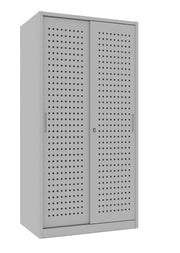 Armadio ufficio con struttura di metallo verniciata e piani ad incastro a gancio cm. 120x60x200H
