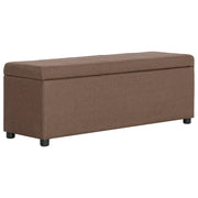 Panca con vano contenitore 116 cm poliestere marrone 02_0010893