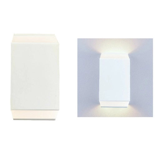 APPLIQUE PARETE LED 6W LAMPADA MURO IP65 MODERNO DOPPIA LUCE NATURALE 4000K