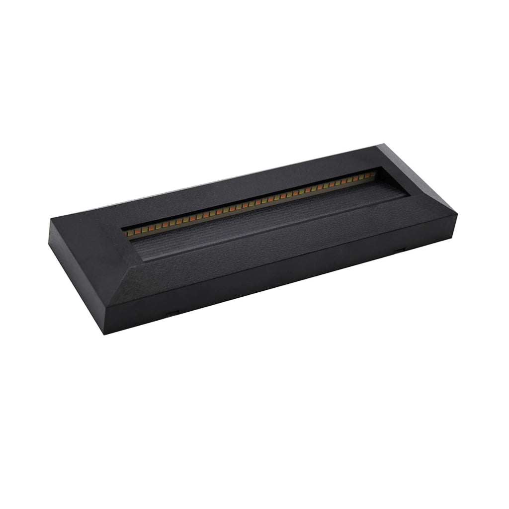 Faretto segnapassi rettangolare slim LED 6W CCT per esterni IP65 luce regolabile 3000K-6000K giardino parete muro 230V COLORE NERO