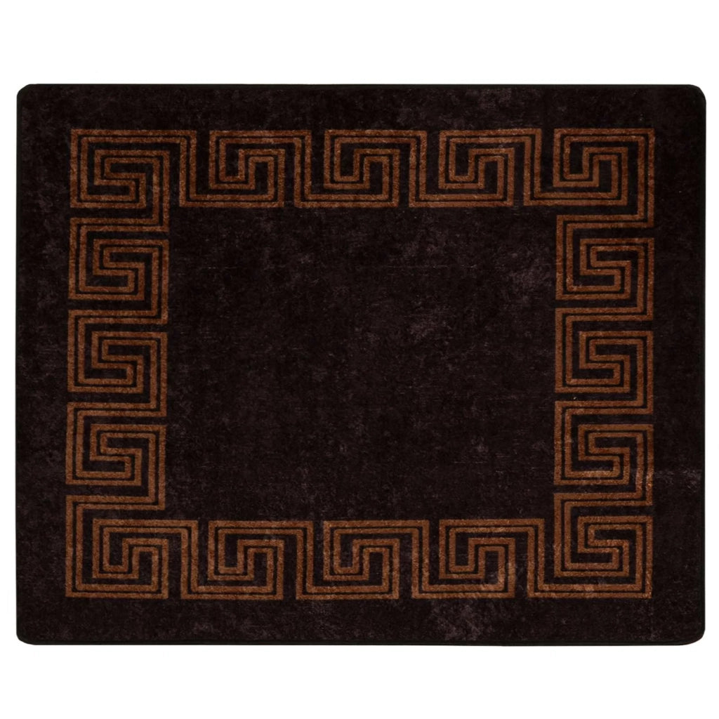 Runner Tappeto MARSA Nero 80 x 100 cm Poliestere e PVC