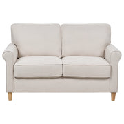 Divano tessuto beige chiaro Struttura In Legno Molle Insacchettate Soggiorno 2 Posti