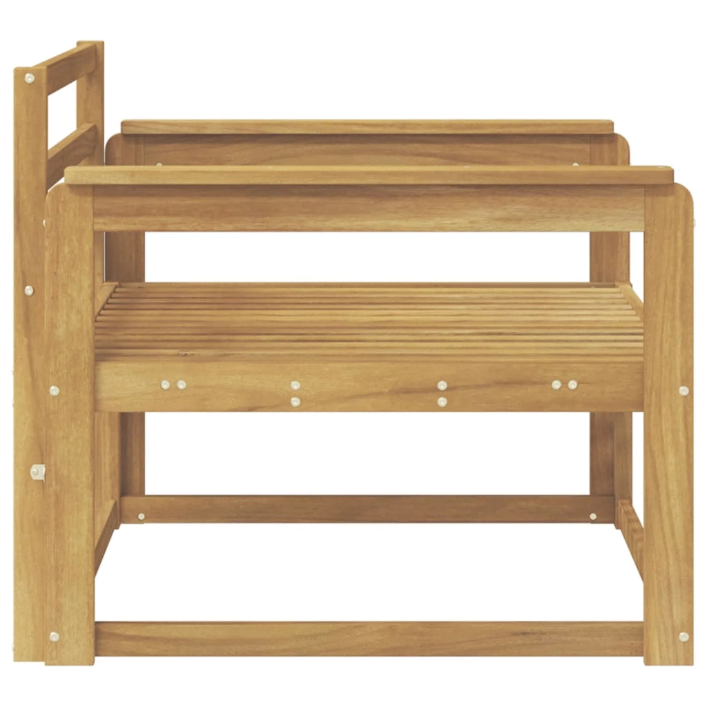 Divano centrale per esterno Legno di Acacia Massello Bianco