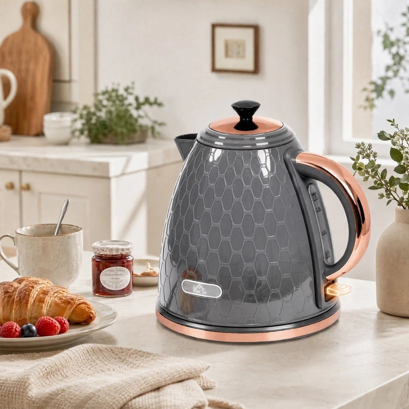 Bollitore elettrico, 2200W, con obl¨°, filtro, ebollizione rapida, grigio