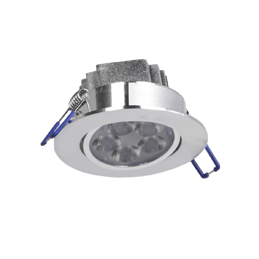 Faretto da incasso led orientabile con vetro opacizzato 5w 3000K luce calda