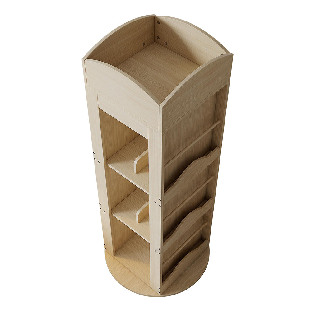 Libreria girevole - Xylo - Rotazione 360°, 4 ripiani, 142×63×63 cm