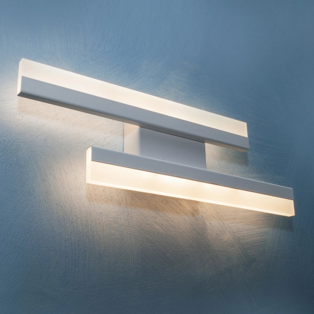 Applique lampada parete moderna doppio LED 10W resa 80W luce muro ingresso soggiorno camera da letto 230V LUCE 3000K
