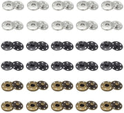 Drittoni metallici 30 pezzi - Drittoni metallici per cucito - Drittoni metallici in rame - Nero/Nero argento/Bronzo - 2,1 cm/0,83 pollici - Drittoni per cucito