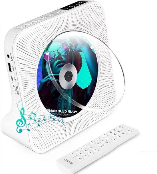 Lettoire Bluetooth portatile con timer e copricapo - radio FM/USB/AUX - lettore di musica per casa con telecomando - cuffia di testa cavo